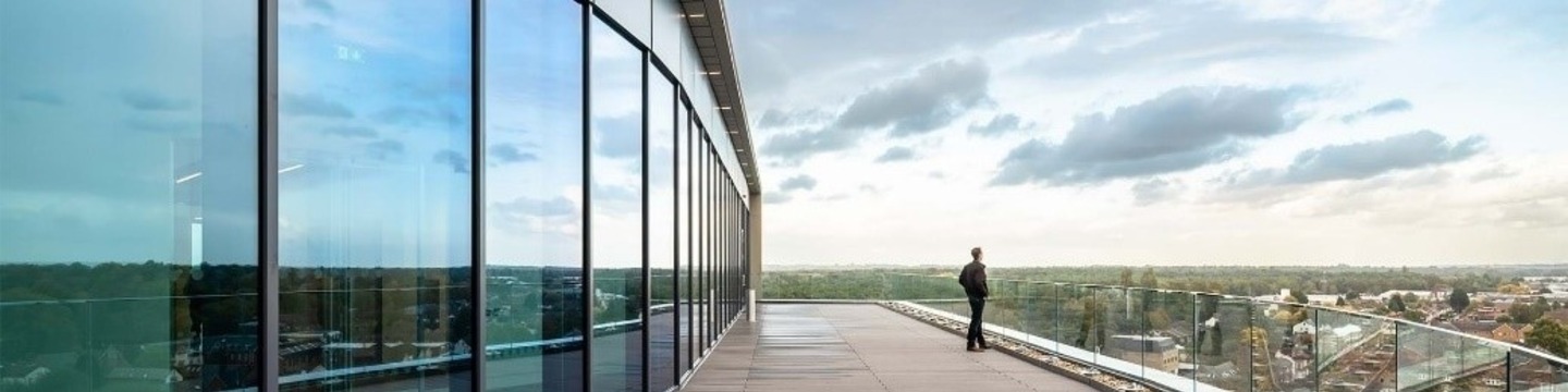 View from top of office block
