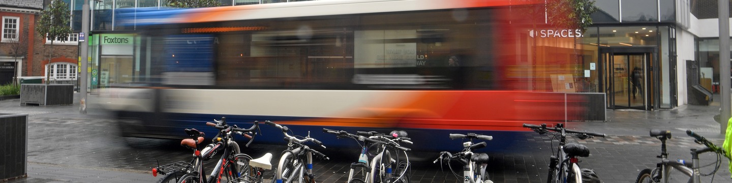 Bus and cycles in Albion Square